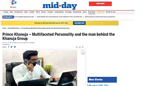 Prince Khanuja: Article By mid day