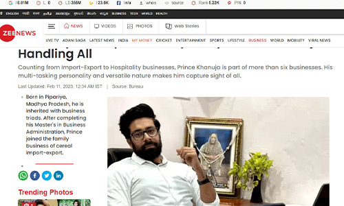 Prince Khanuja: Article By Zeenews